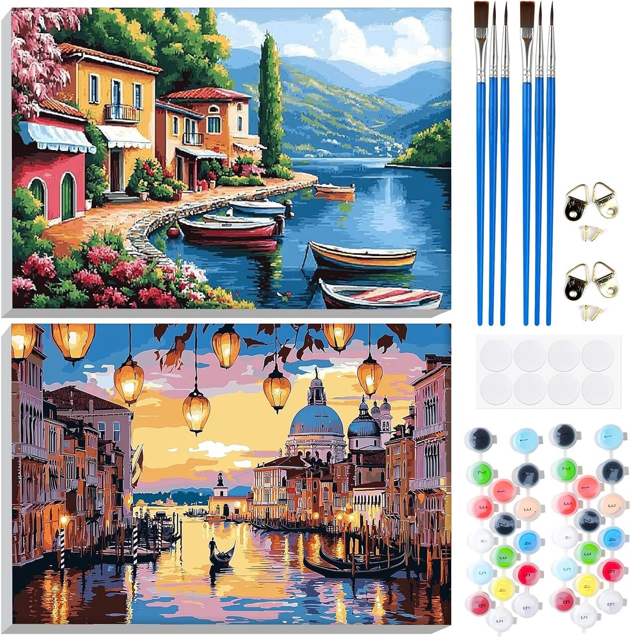Paint by Numbers Kits for Adults Beginners, Adults Paint by Number Kit Framed Canvas